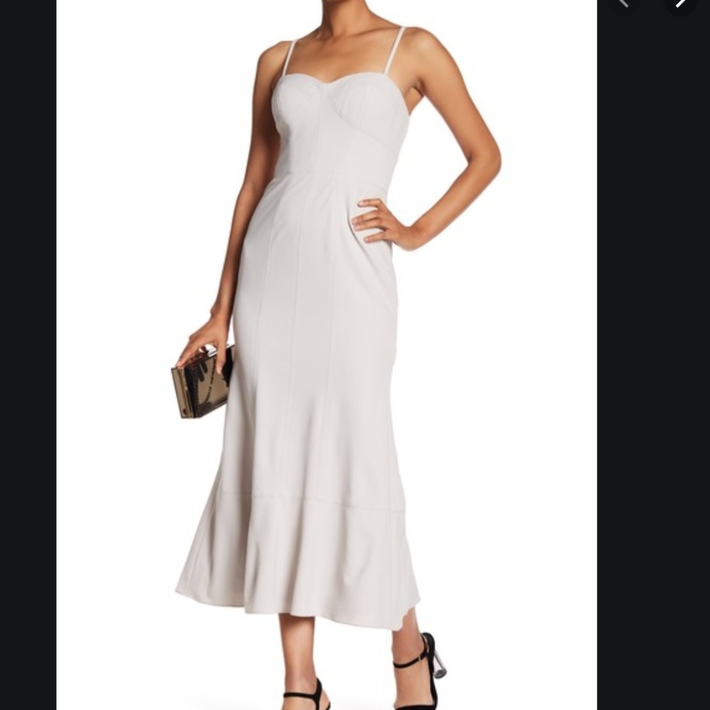 NWT Vera Wang Sleeveless Corset Tea Length Dress 6